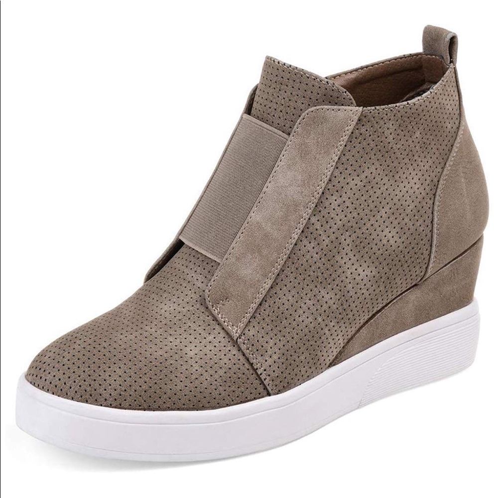 Athlefit Taupe Wedge Sneaker